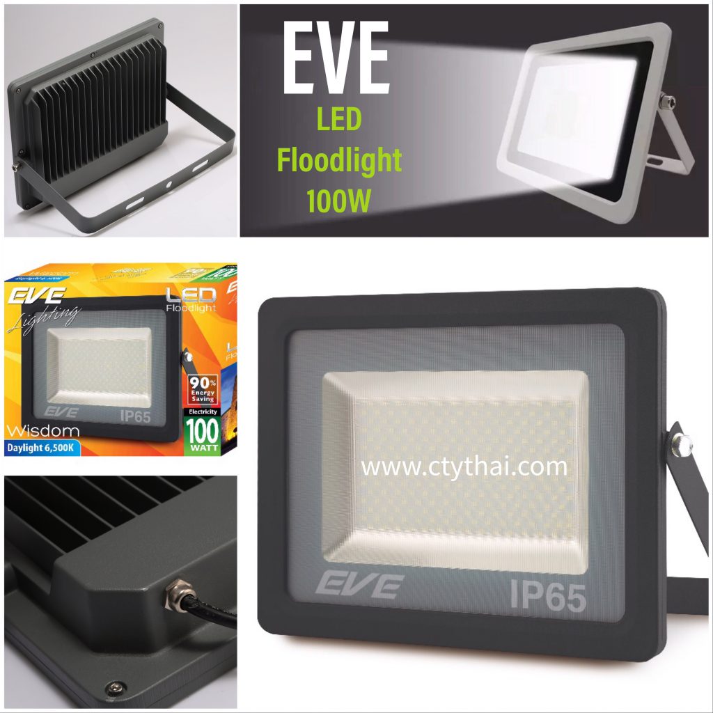 โคมฟลัดไลท์ LED Floodlight Wisdom 100W "EVE"
